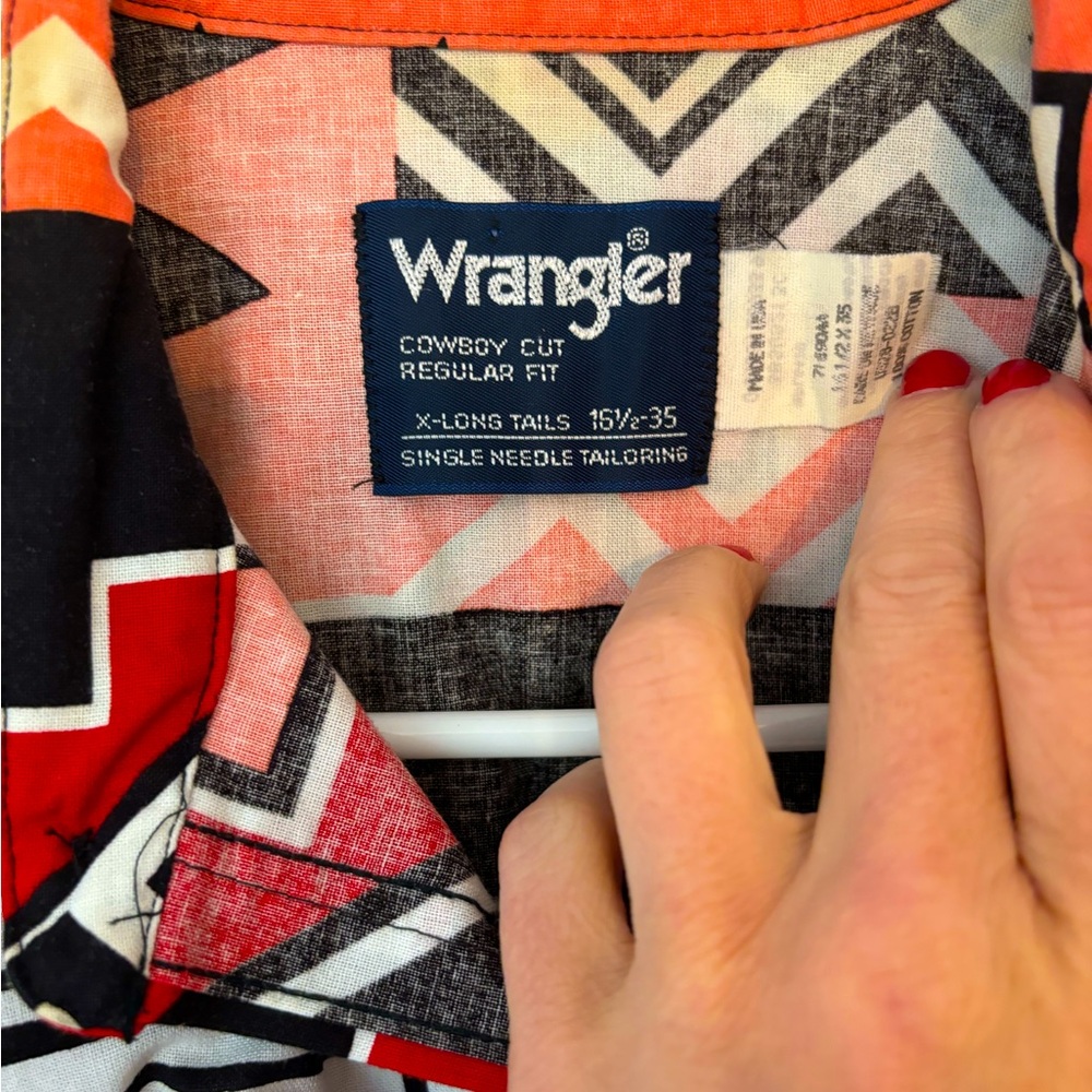 Vintage Wrangler RARE Single Stitch Button Down 🤠 - Picture 2 of 8